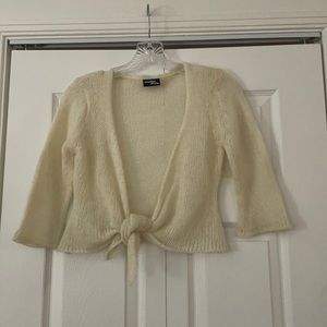 Wooden ships cropped tie front cardigan S